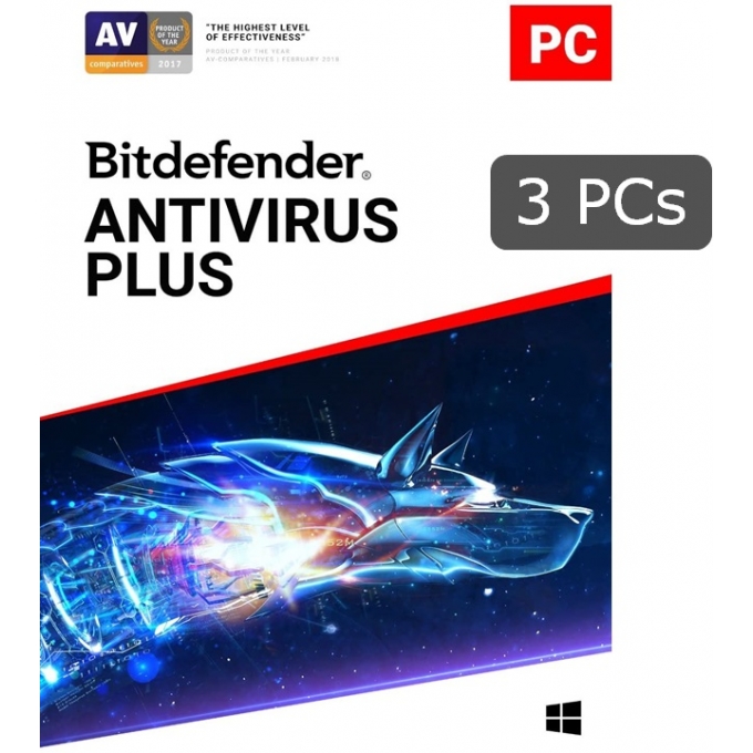 Licencia Antivirus Bitdefender Plus 3PC - 15 Meses - Caja / BITDEFENDER