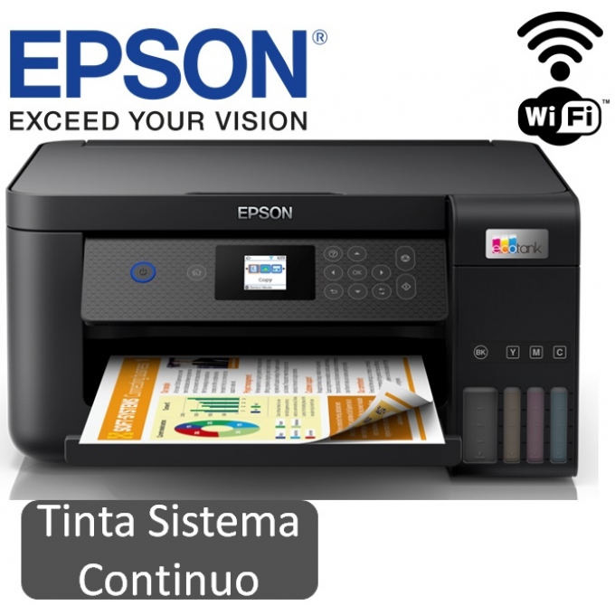 Impresora Epson Multifuncional L4260, Sistema Tinta continua, Inalambrico WiFi, USB, C11CJ63303 / EPSON