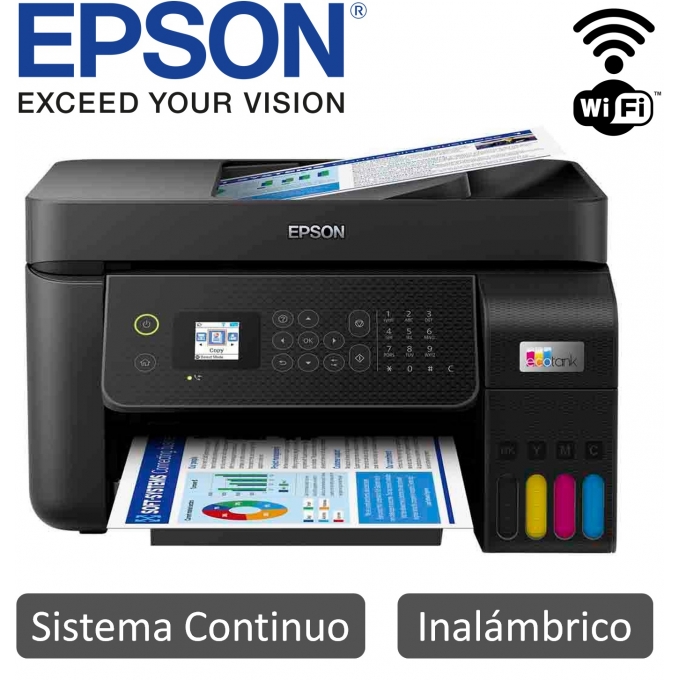 Impresora Epson Multifuncional L5290 Inalambrico Wifi, Sistema Tinta continua, USB 2.0 / EPSON