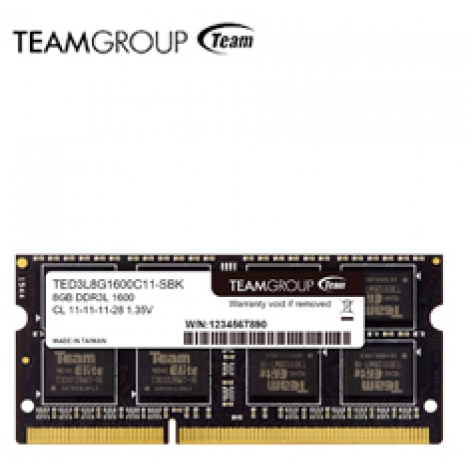 Memoria RAM TeamGroup 8GB DDR3L 1600MHz SODIMM CL11-11-11-28 1.35V - Laptop / TEAMGROUP