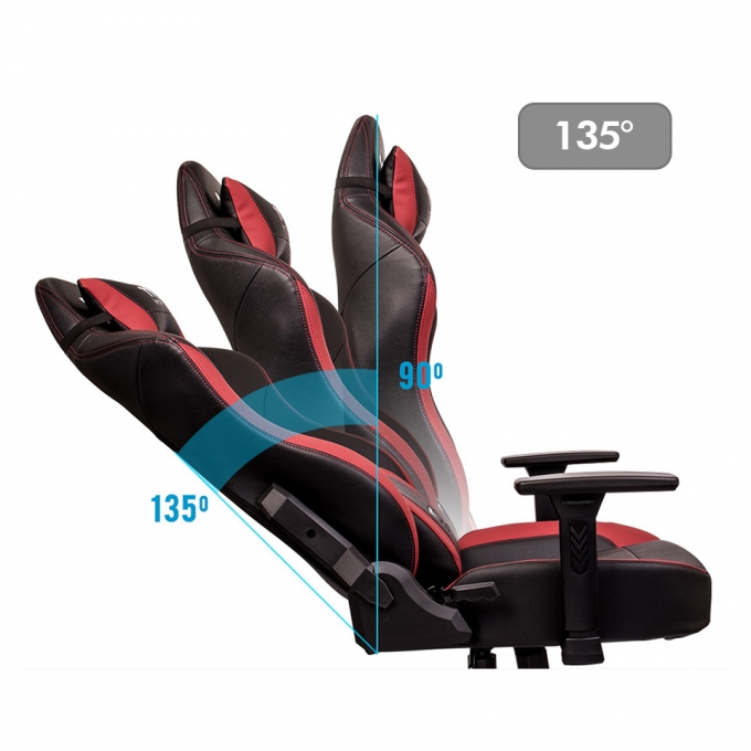 Silla Gamer para juegos U Comfort, Color Negro / Rojo. / THERMALTAKE